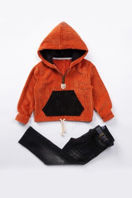 2-Piece Boy Sweatshirt Set with Pants 5-8Y Lemon 1015-9549 - Lemon (1)