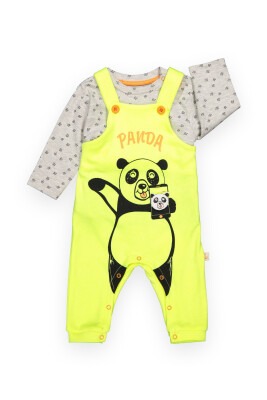 2-Piece Overalls Set with Panda Printed 0-36M Babydivo 1024-103-13 - 2