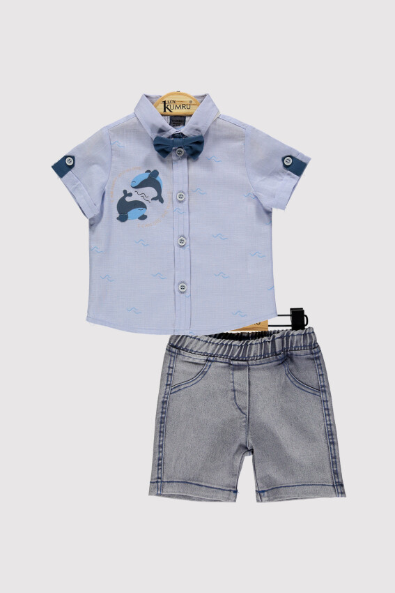 Baby Boy Dolphin Shirt Set 6-18M Kumru Bebe 1075-4280 - 2