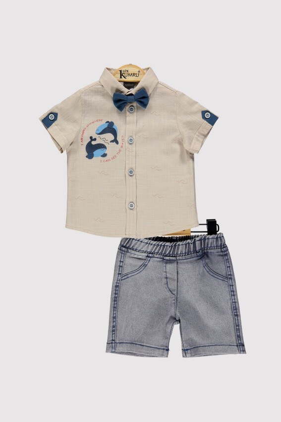 Baby Boy Dolphin Shirt Set 6-18M Kumru Bebe 1075-4280 - 3