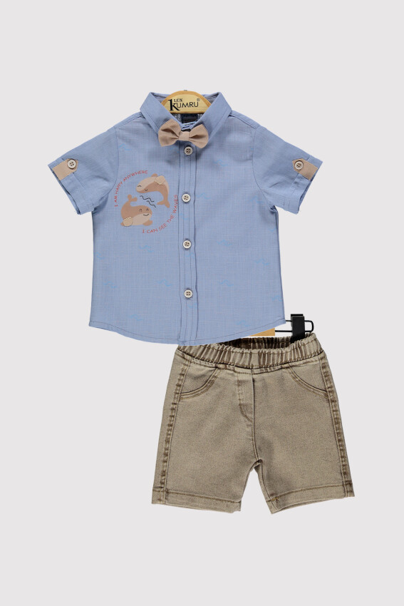 Baby Boy Dolphin Shirt Set 6-18M Kumru Bebe 1075-4280 - 5
