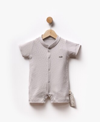 Baby Boy Self-Patterned Short Sleeve Jumpsuit 3-9M Flexi Baby 2063-252373 - Flexi Baby (1)