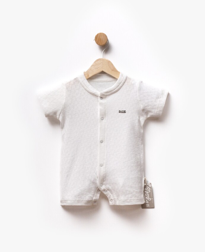 Baby Boy Self-Patterned Short Sleeve Jumpsuit 3-9M Flexi Baby 2063-252373 - 3