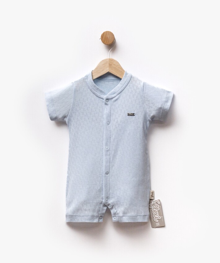 Baby Boy Self-Patterned Short Sleeve Jumpsuit 3-9M Flexi Baby 2063-252373 - 5