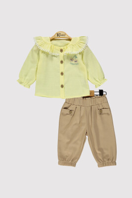 Baby Girl Cherry Girl Set 6-18M Kumru Bebe 1075-4205 Yellow