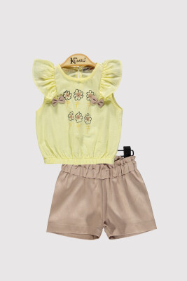 Baby Girl Daisy Printed Set 6-18M Kumru Bebe 1075-4380 Yellow