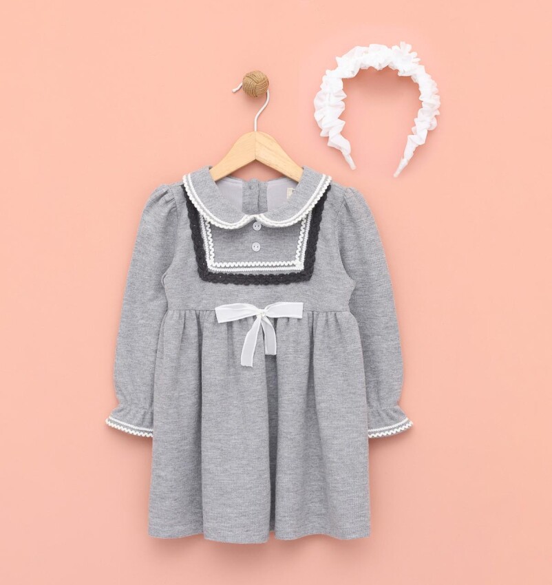 Baby Girl Dress with a Crown 9-24M Lilax 1049-6556 - 1