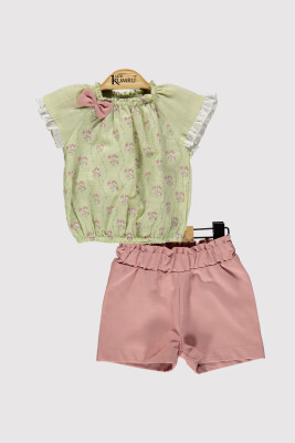 Baby Girl Flower Branch Printed Set 6-18M Kumru Bebe 1075-4262 - Kumru Bebe