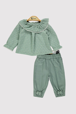 Baby Girl Lace Set 6-18M Kumru Bebe 1075-4216 Mint Green 