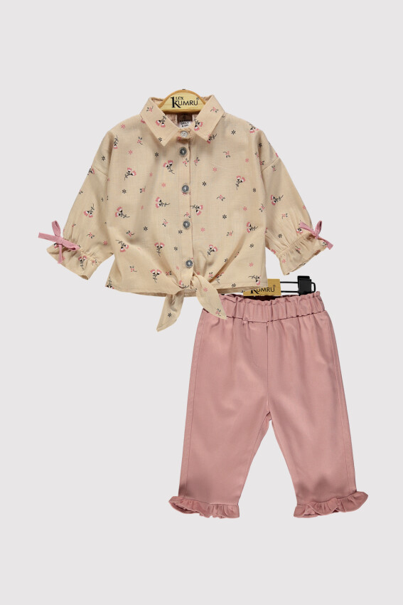 Baby Girl Waist Tie Set 6-18M Kumru Bebe 1075-4298 - 2