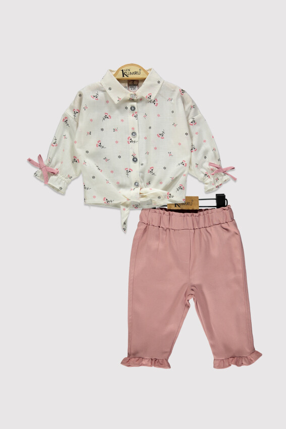 Baby Girl Waist Tie Set 6-18M Kumru Bebe 1075-4298 - 3