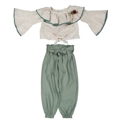Daisy Brode Girl Set Büşra Bebe 1016-211120 Зелёный 