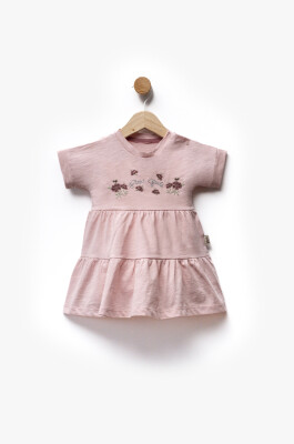 Floral Embroidered Pleated Dress 6-36M Flexi Baby 2063-229507 Dusty Rose