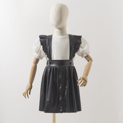 Girl Overalls with Faux Leather 2-5Y Wecan 1022-22094 - Wecan