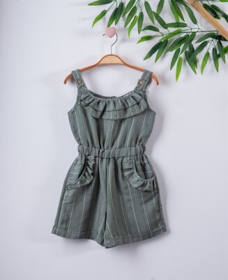 Girl Overalls with Ruffled Silvery Airobin 3-6Y Büşra Bebe 1016-211140 - Büşra Bebe (1)