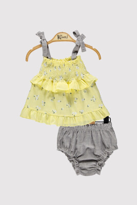 Girl Printed Suit 6-18M Kumru Bebe 1075-4257 Yellow