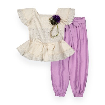 Pant Set with Walloon Sleeve Büşra Bebe 1016-211126 - Büşra Bebe