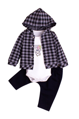Penguin Printed Bodysuit 3-Piece Set 3-12M Kidexs 1026-90171 Black