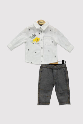 Baby Boy Lion Printed Shirt Set 6-18M Kumru Bebe 1075-4227 Бежевый 
