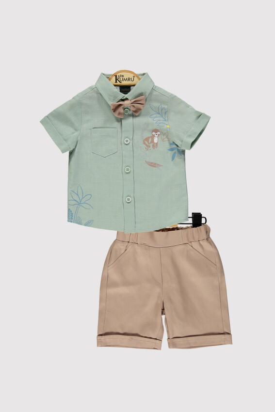 Baby Boys Tropical Shirt Set 6-18M Kumru Bebe 1075-4314 - 5