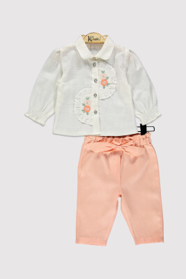 Baby Girl Embroidered Set 6-18M Kumru Bebe 1075-4226 Экрю