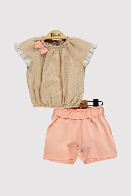 Baby Girl Flower Branch Printed Set 6-18M Kumru Bebe 1075-4262 Бежевый 