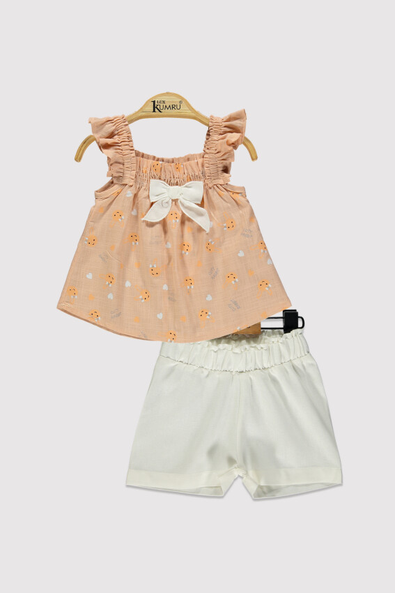 Baby Girl Rabbit Printed Set 6-18M Kumru Bebe 1075-4266 - 3
