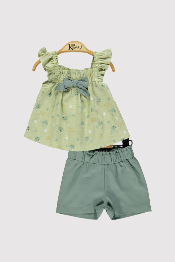Baby Girl Rabbit Printed Set 6-18M Kumru Bebe 1075-4266 - 4