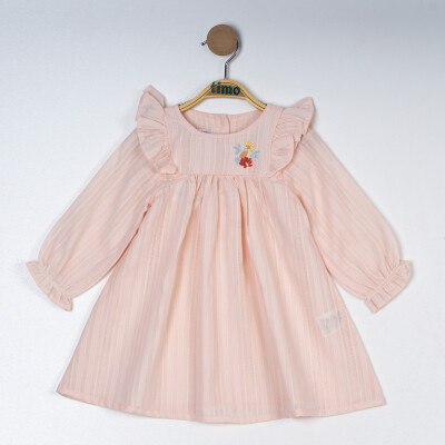 Girl Embroidered Dress 2-5Y Timo 1018-TK5DÜ042257422 Пудра
