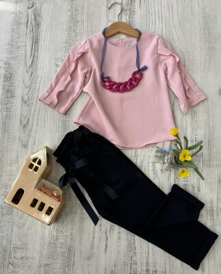 Wholesale 2-Piece Girls Blouse and Pants 3-7Y Moda Mira 1080-7072 - Moda Mira (1)