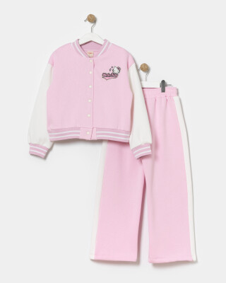 Wholesale 2-Piece Girls Set with Cardigan and Pants 5-8Y Miniloox 1054-24481 Светло- розовый 