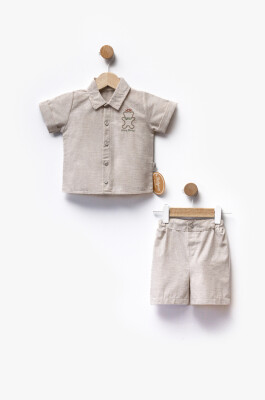 Wholesale 2-Piece Shirt and Shorts Embroidered Baby Set 6-36M Bebbemini 2065-BM-2387 - 1
