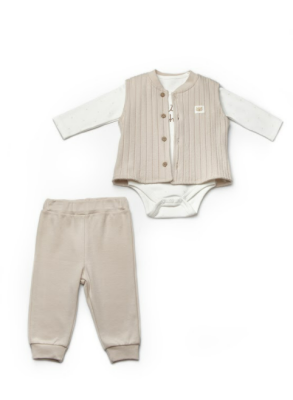 Wholesale Baby 3-Piece Vest Set 3-24M BabyCosy 2022-CSY8115 - BabyCosy