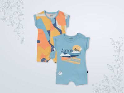 Wholesale Baby Boy 2-Piece Rompers 3-18M Miniworld 1003-18235 - Miniworld
