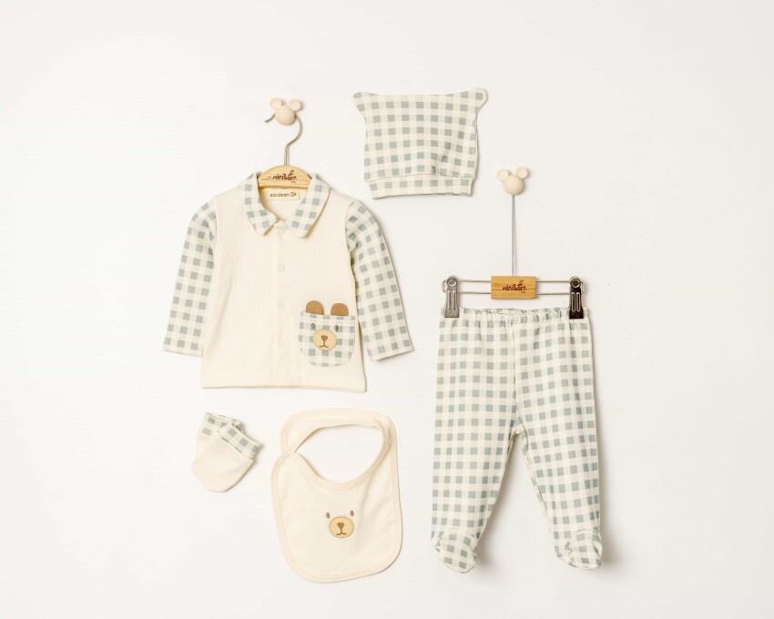 Wholesale Baby Boy 5pcs Newborn Set 0-6M Miniborn 2019-5218 - 1