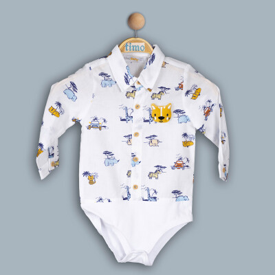 Wholesale Baby Boy Shirt Suitcase 6-24M Timo 1018-TE4DÜ042241601 - Timo