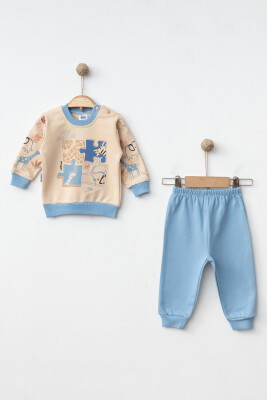 Wholesale Baby Boy Tracksuit 3-9M Hoppidik 2017-2362 Синий