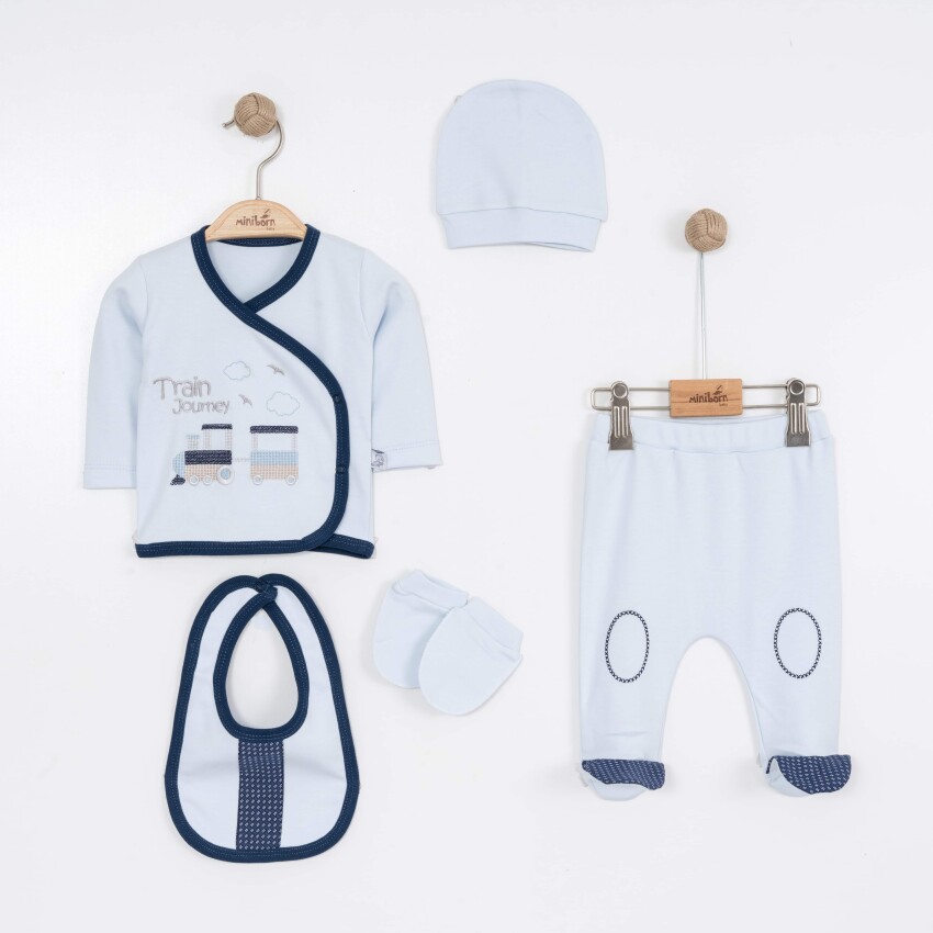 Wholesale Baby Boys 5-Piece Newborn Set 0-6M Miniborn 2019-5052 - 2