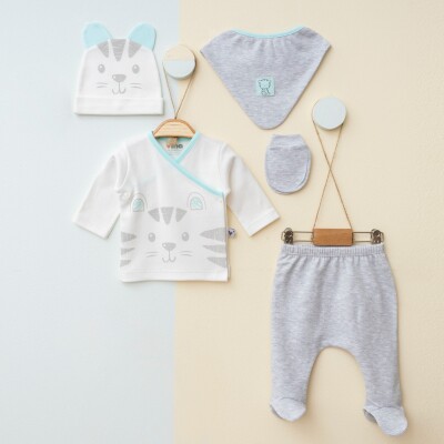 Wholesale Baby Boys 5-Pieces Newborn Set 0-1M Vina baby 2042-00100 - Vina Baby (1)