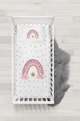 Wholesale Baby Girl 3-Piece Rainbow Patterned Duvet Cover Set 100*150cm Talia Home 2044-TLABN-305 - Talia Home