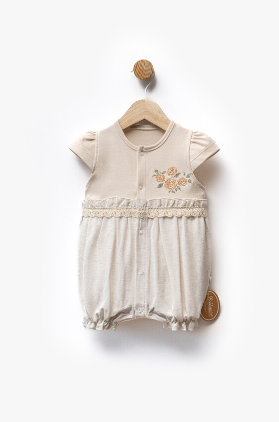Wholesale Baby Girl Robed Combed Jumpsuit 3-12M Bebbemini 2065-BM-2364 - 2