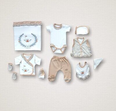 Wholesale Baby Girls 10-Piece Newborn Set 0-3M Tomuycuk 1074-15284 - Tomuycuk (1)
