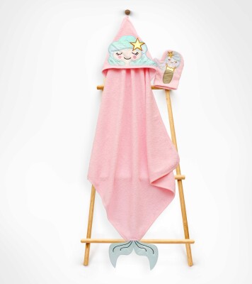 Wholesale Baby Girls 2-Piece Towel and Bath Scrub 75x75 Babyline 2015-9-754 - Babyline