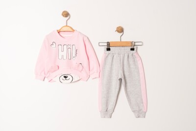 Wholesale Baby Girls 2-Piece Tracksuit Set 9-24M Tofigo 2013-9201 Розовый 