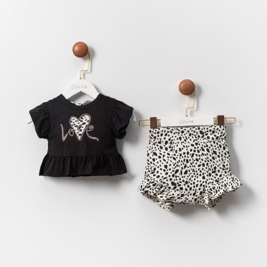Wholesale Baby Girls 2-Pieces Blouse and Short Set 6-18M Cumino 1014-CMN3449 - 1