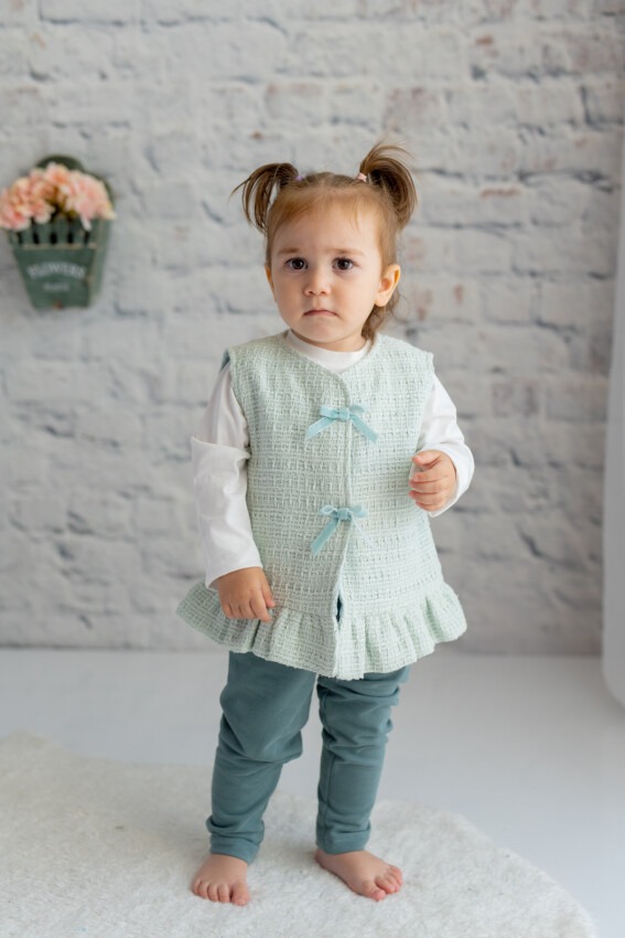 Wholesale Baby Girls 3-Piece Vest Blouse and Leggings Set 6-48M Zeyland 1070-242M2DHG79 - 1