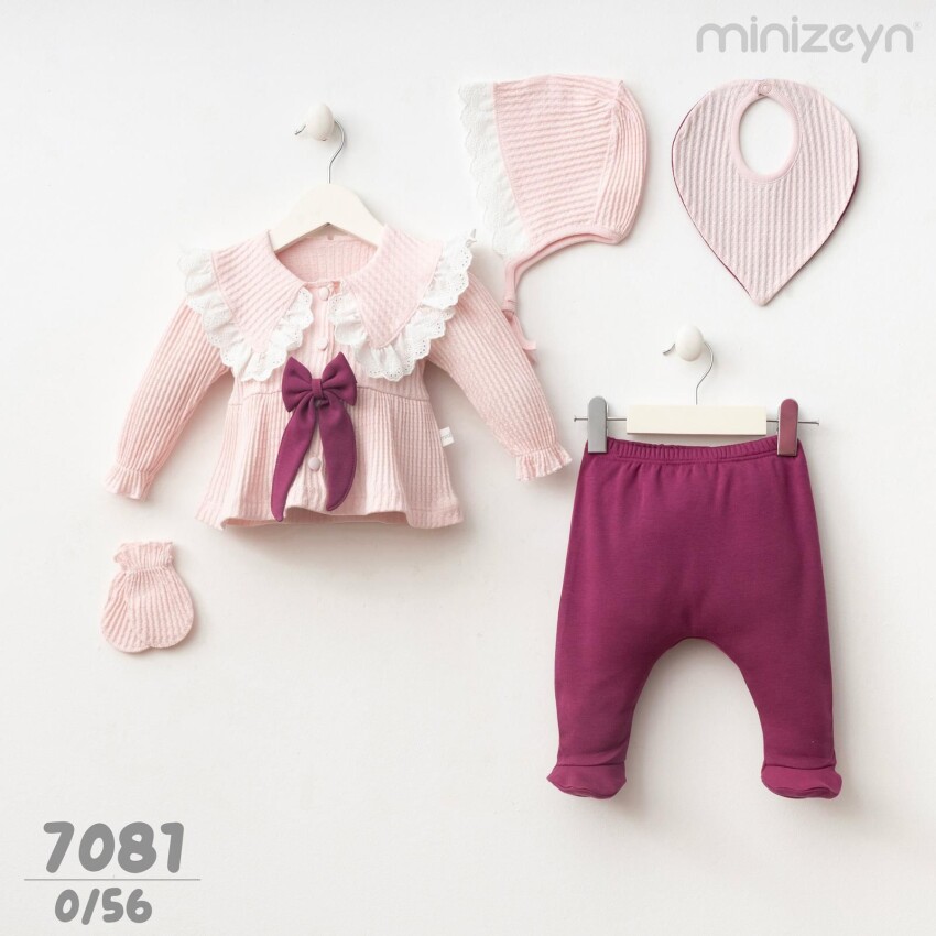 Wholesale Baby Girls 5-Piece Newborn Set 0-3M Minizeyn 2014-7081 - 1