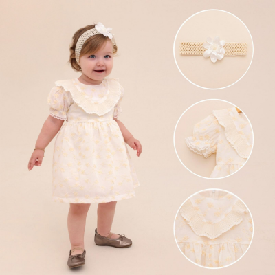 Wholesale Baby Girl's Bandana Dress 6-18M Lilax 1049-6736 - 1