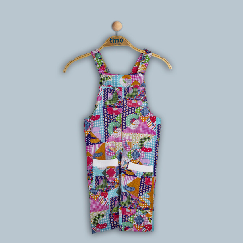 Wholesale Baby Girls Patchwork Salopet 6-24M Timo 1018-TK4DÜ132243341 - 3