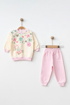 Wholesale Baby Girls Tracksuit Set 9-18M Hoppidik 2017-2363 Розовый 